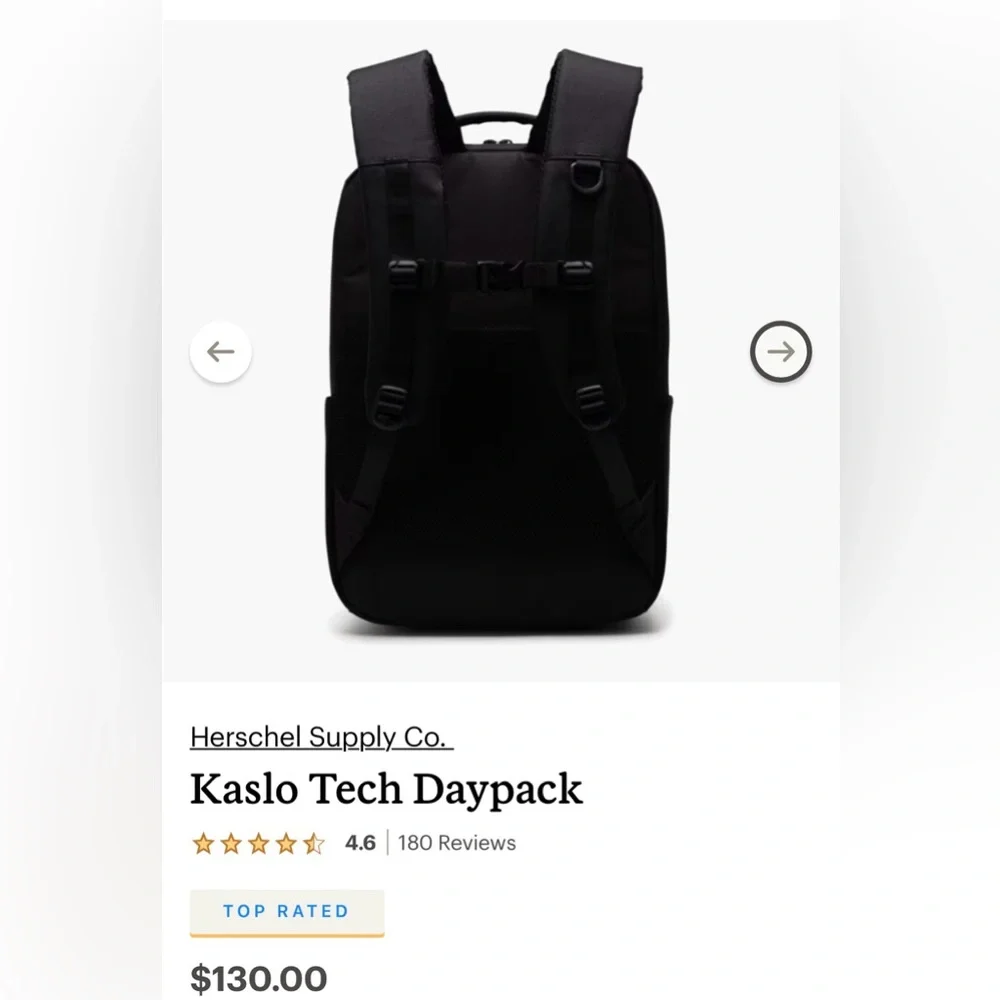 Herschel Supply Company Black Kaslo Tech Daypack - Picture 2 of 5